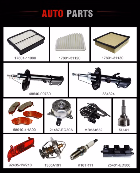 Genuine Performance Korean Car Auto Spare Parts for Hyundai Sonata Santa Fe Getz H1 I10 I20 I30 IX35 Accent Trajet Tucson Matrix Starex Elantra Terracan Parts